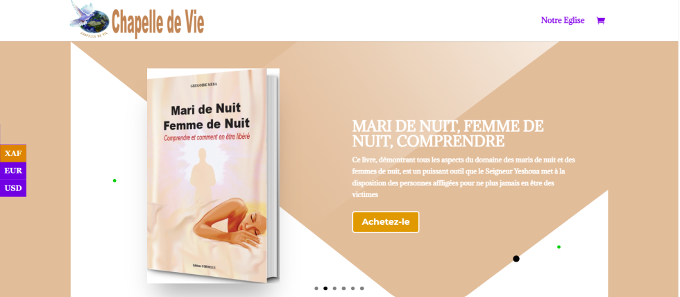 Aperçu du projet Boutique Chapelle de Vie
